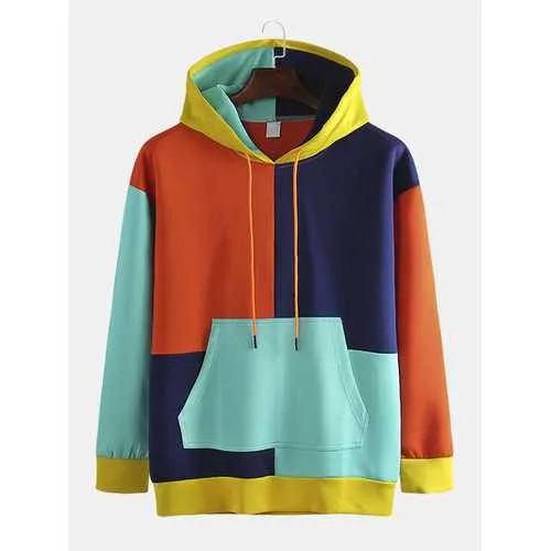 Streetwear Colorblock Panel Hoodies