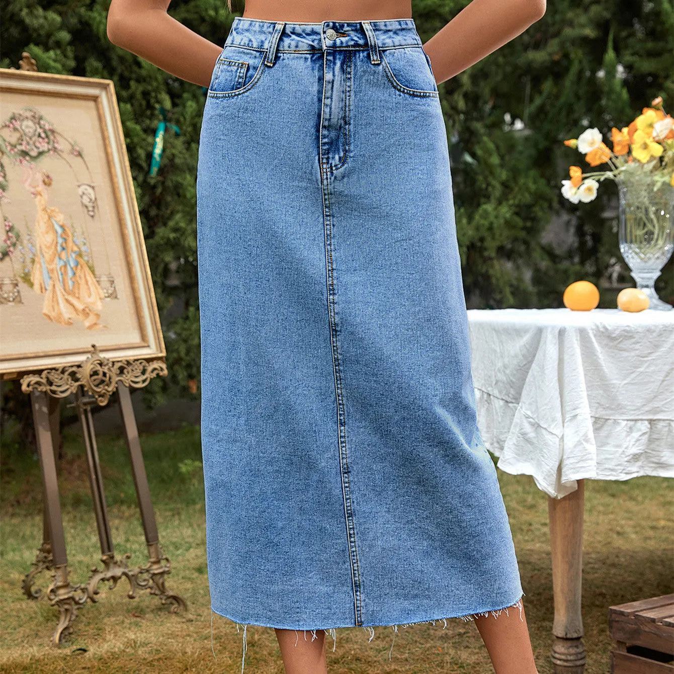 Trendy Denim Skirt