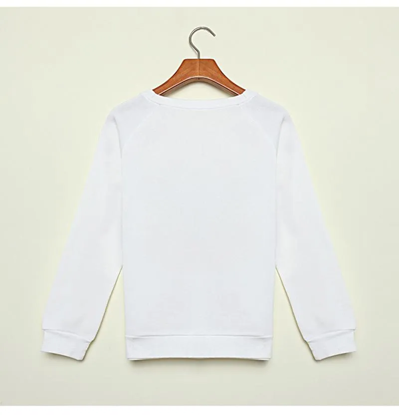 White/Black Casual Sweatshirt