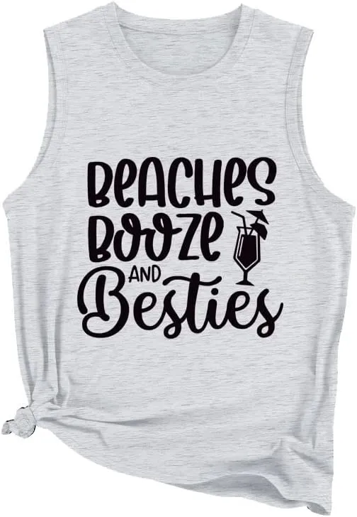 Women Girls Vacation Tank Tops Funny Summer Shirt