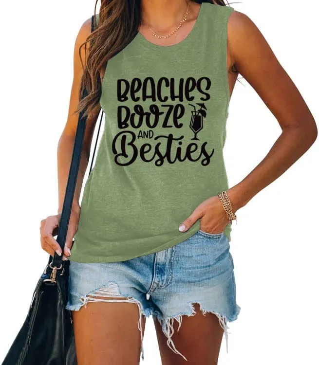 Women Girls Vacation Tank Tops Funny Summer Shirt