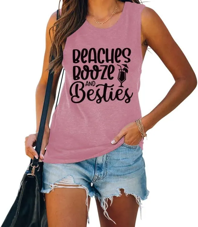 Women Girls Vacation Tank Tops Funny Summer Shirt