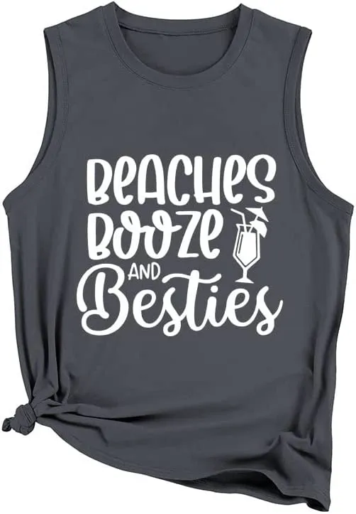 Women Girls Vacation Tank Tops Funny Summer Shirt