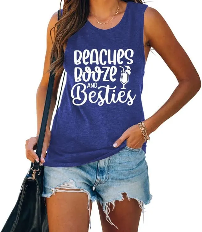 Women Girls Vacation Tank Tops Funny Summer Shirt