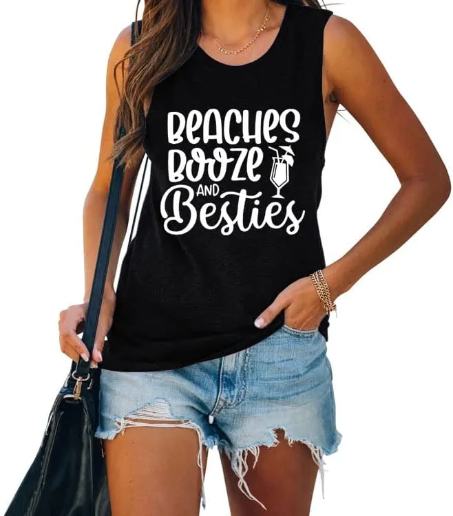 Women Girls Vacation Tank Tops Funny Summer Shirt