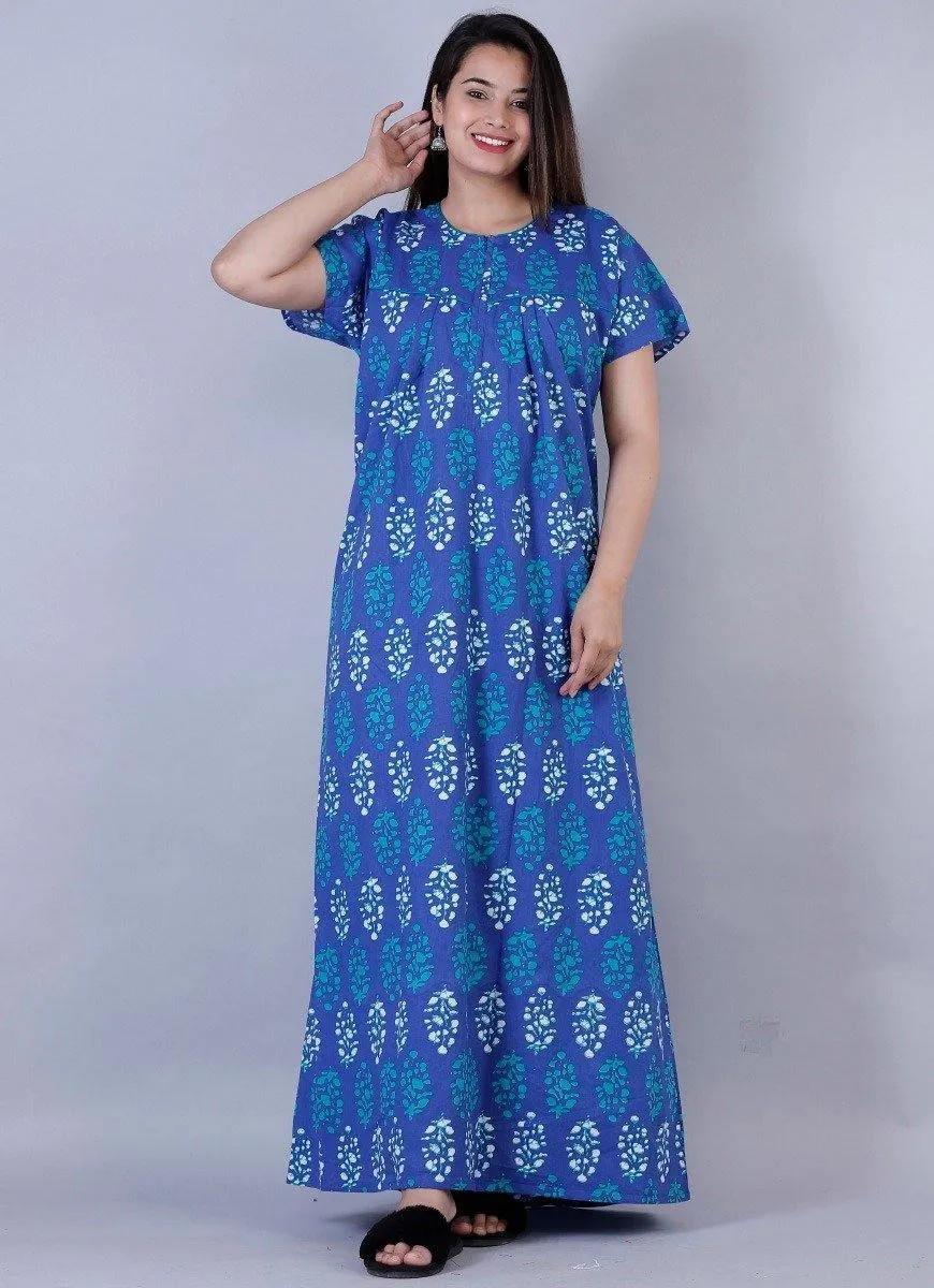 Women's Premium Cotton Printed Night Gown