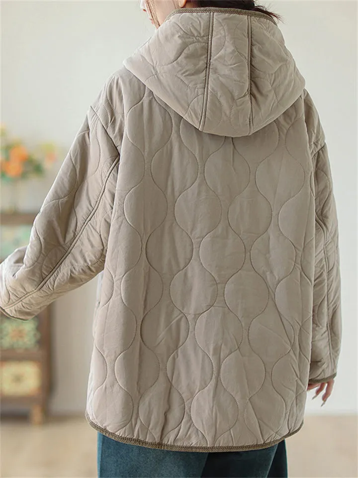 Women's Thickened Plush Lining Super Warm Hooded Coat