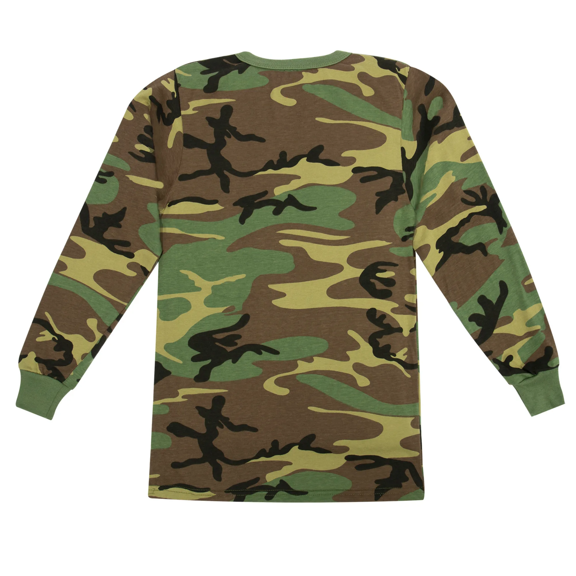 Woodland Camouflage - Kids Military Long Sleeve T-Shirt